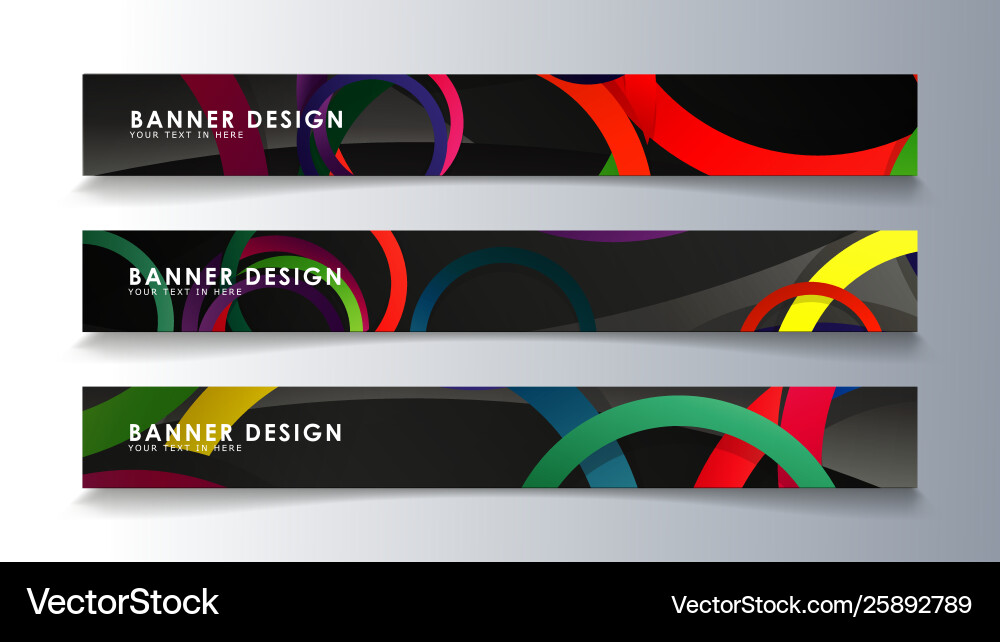 Set rectangular banner with a circle background Set rectangular banner with a circle background vector image