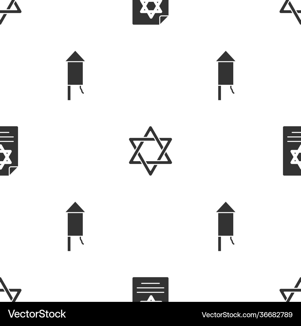Set torah scroll star david and firework Set torah scroll star david and firework vector image