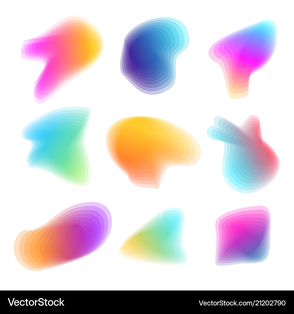 Abstract Colorful Shape Collection vector image