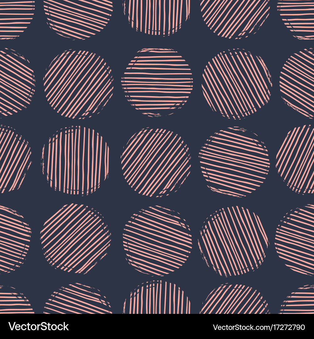 Abstract geometric seamless pattern with circles Vector Image
