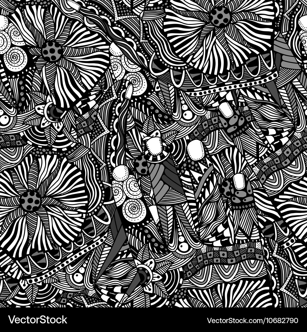 Abstract hand-drawn pattern Vector Image