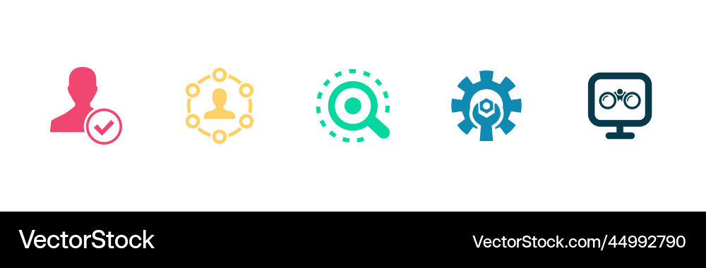 Account client analyze optimize monitoring vector image