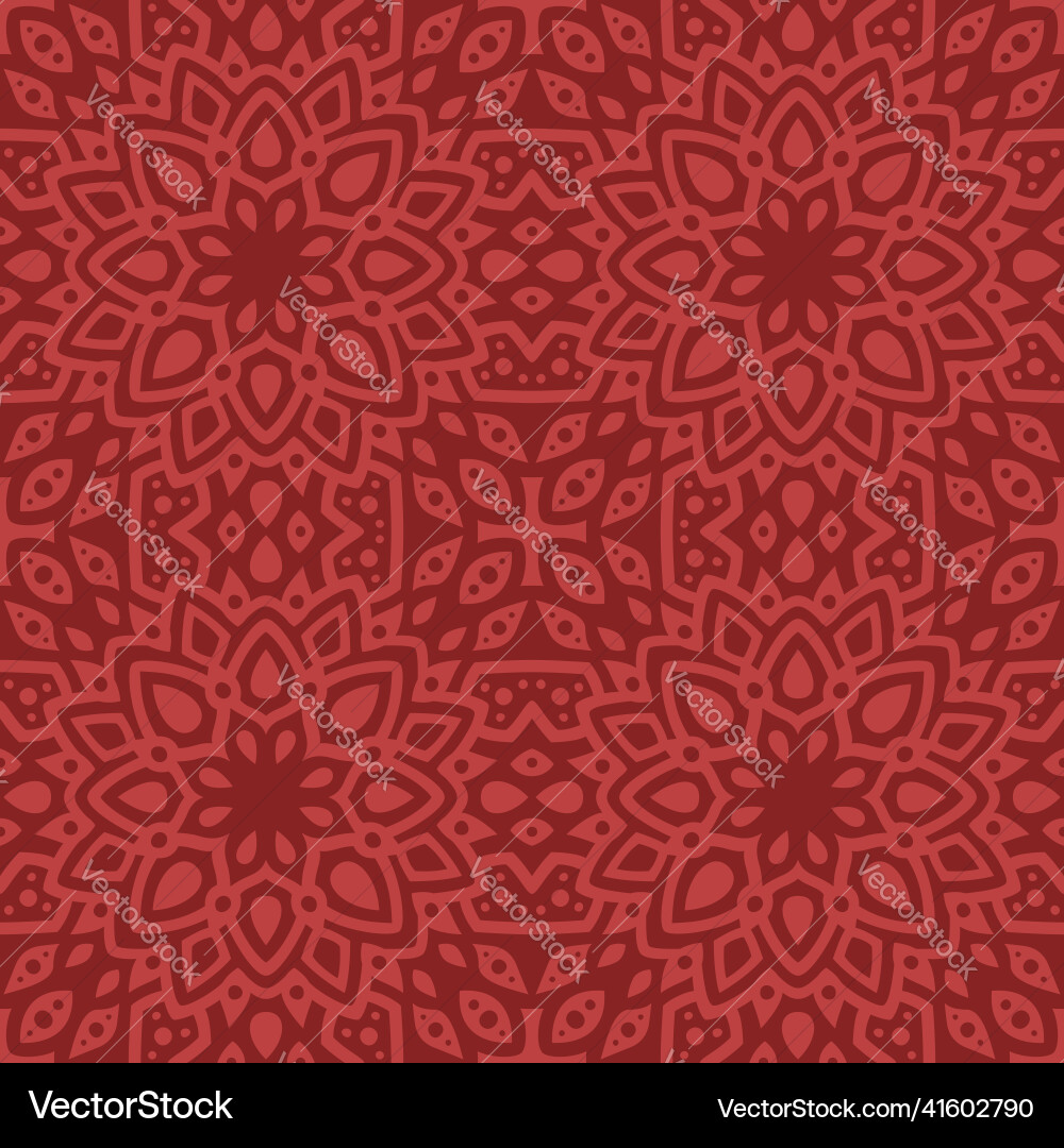 Art with red oriental tile pattern Art with red oriental tile pattern vector image