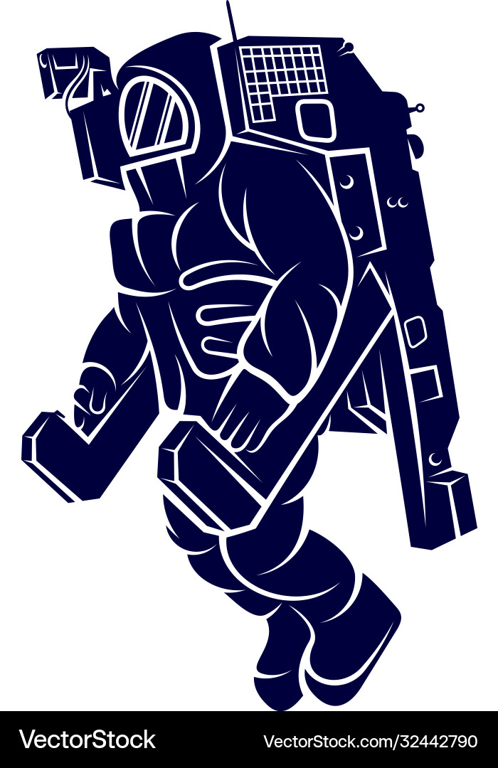 Astronaut design template in space icon Vector Image
