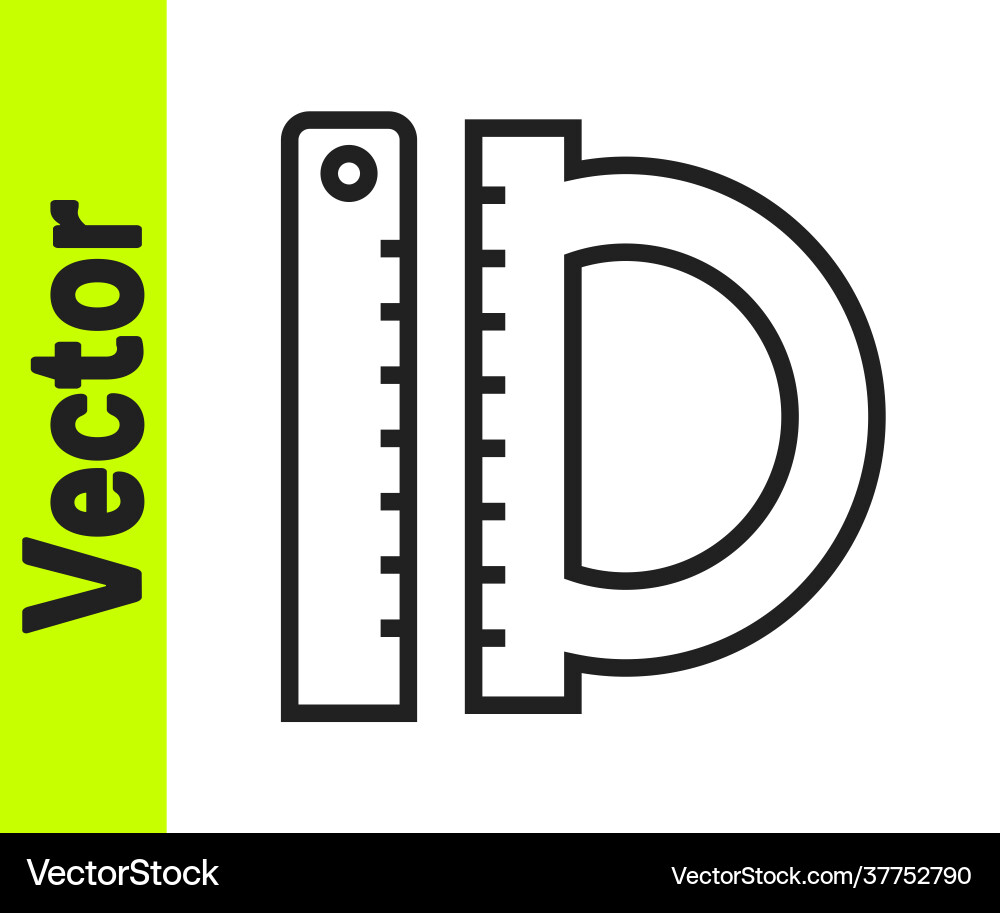 Black line protractor grid for measuring degrees Black line protractor grid for measuring degrees vector image