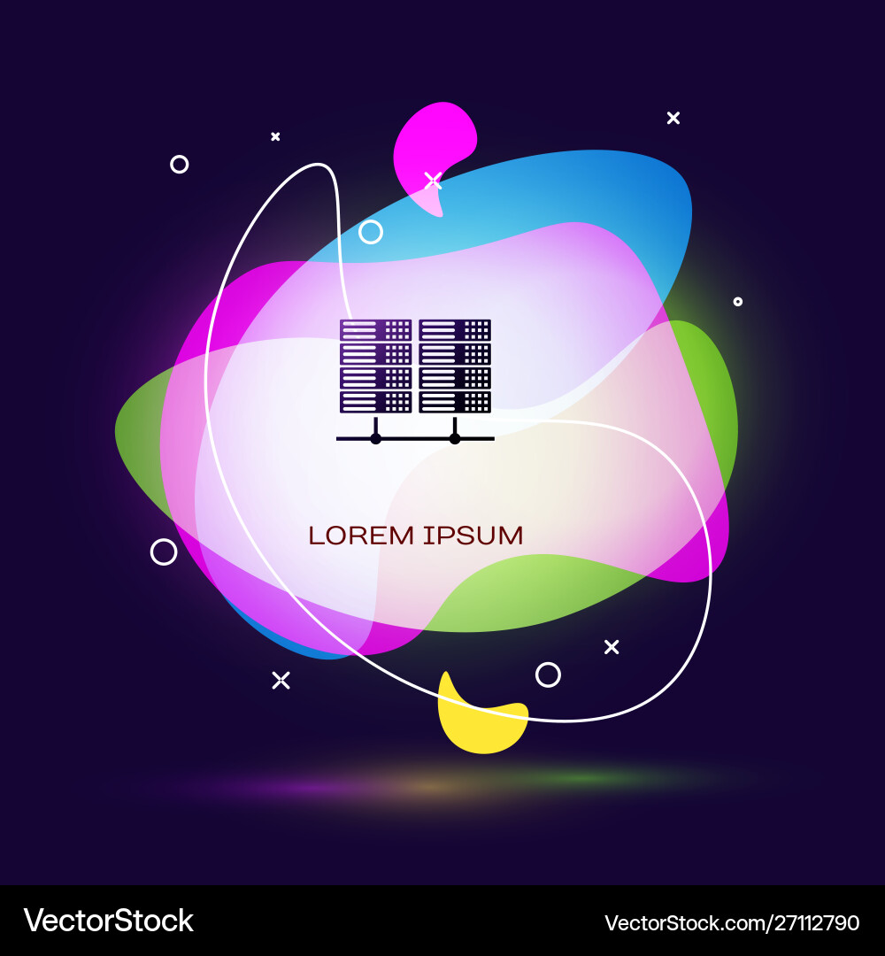 Black server data web hosting icon isolated Black server data web hosting icon isolated vector image