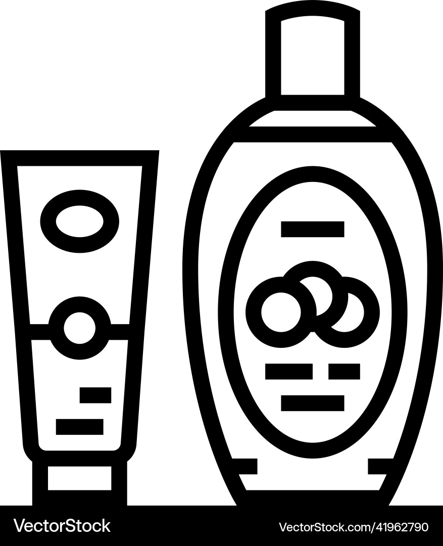 Cosmetics with cucumber ingredient line icon Vector Image