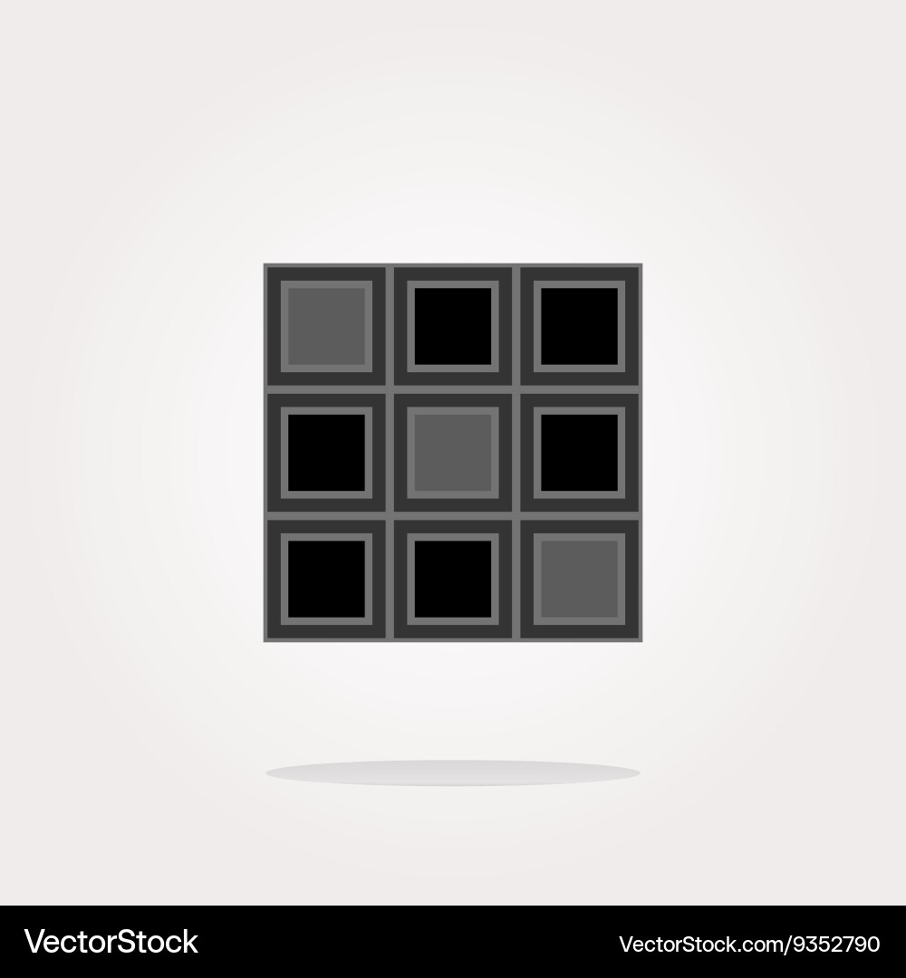 Empty box sign on web icon button vector image