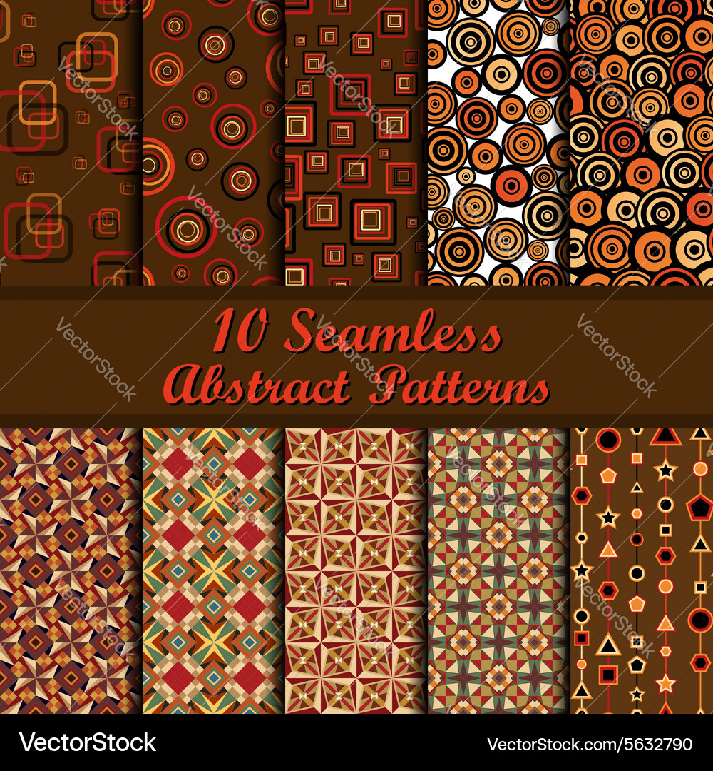Geometric Abstract Pattern Set Vector Image