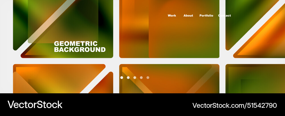 Gradient triangles composition with bright fluid Vector Image