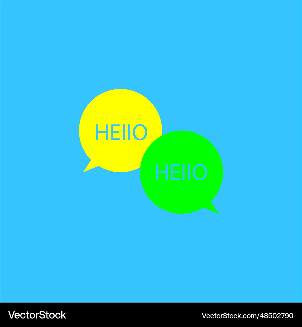 Hello speech message eps 10 Hello speech message eps 10 vector image