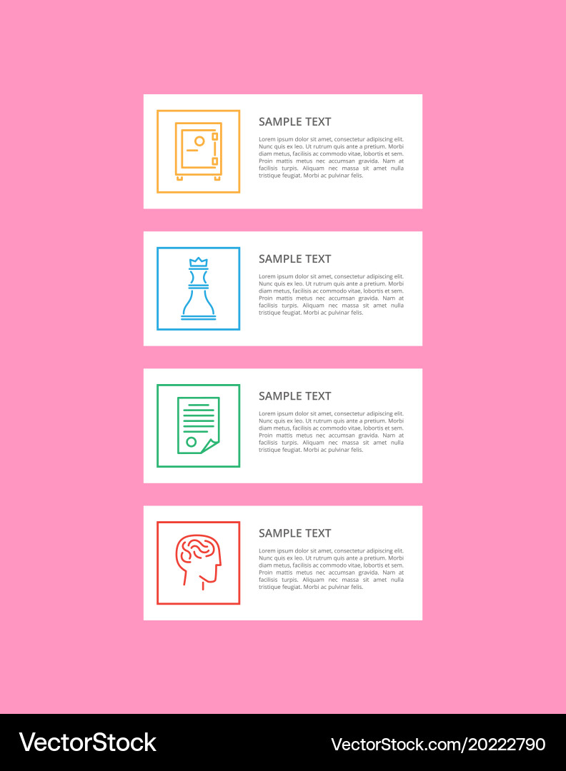 Infographic icons and text Vector Image