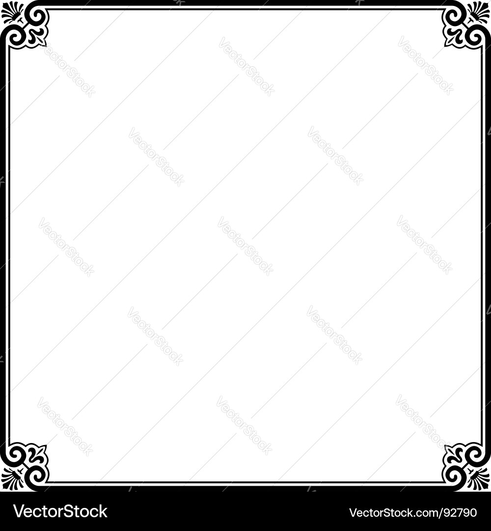 Refined Scroll Frame Vector Image