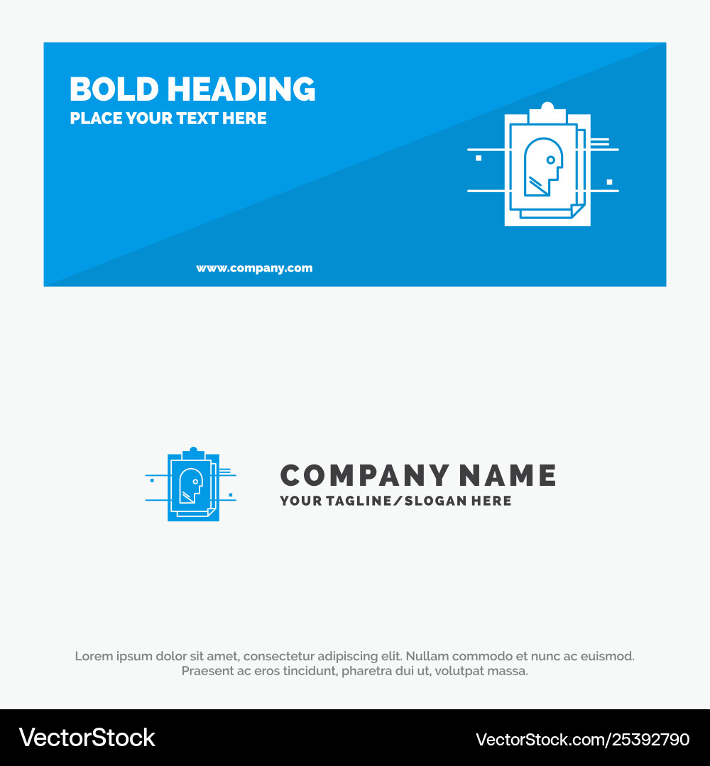 Report card file user id solid icon website Report card file user id solid icon website Vector Image