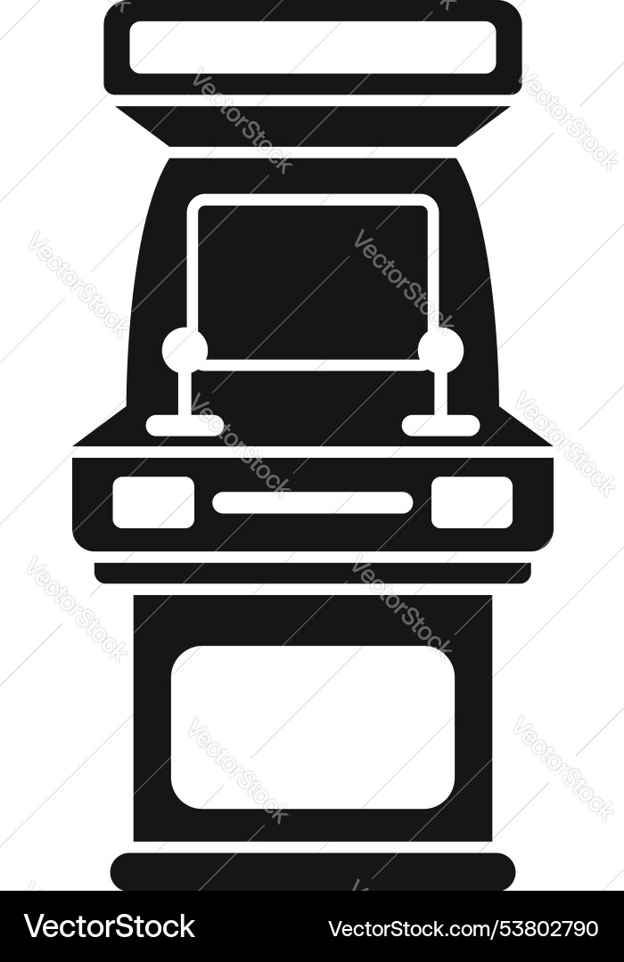 Retro arcade game machine with joysticks for two Retro arcade game machine with joysticks for two vector image