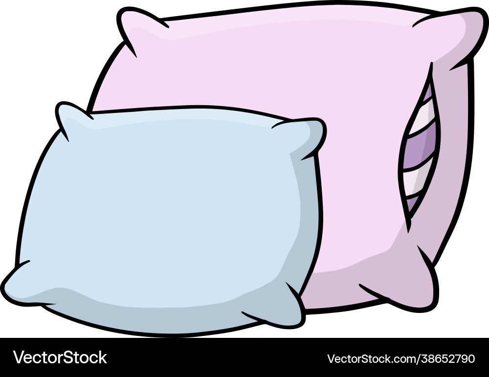 Set pillows large and small object Set pillows large and small object vector image