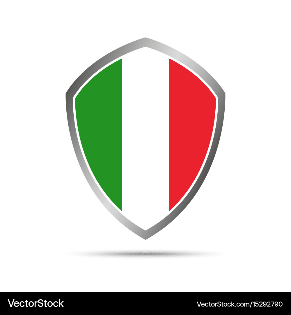 Simple italian pointers in the shape of a shield vector image