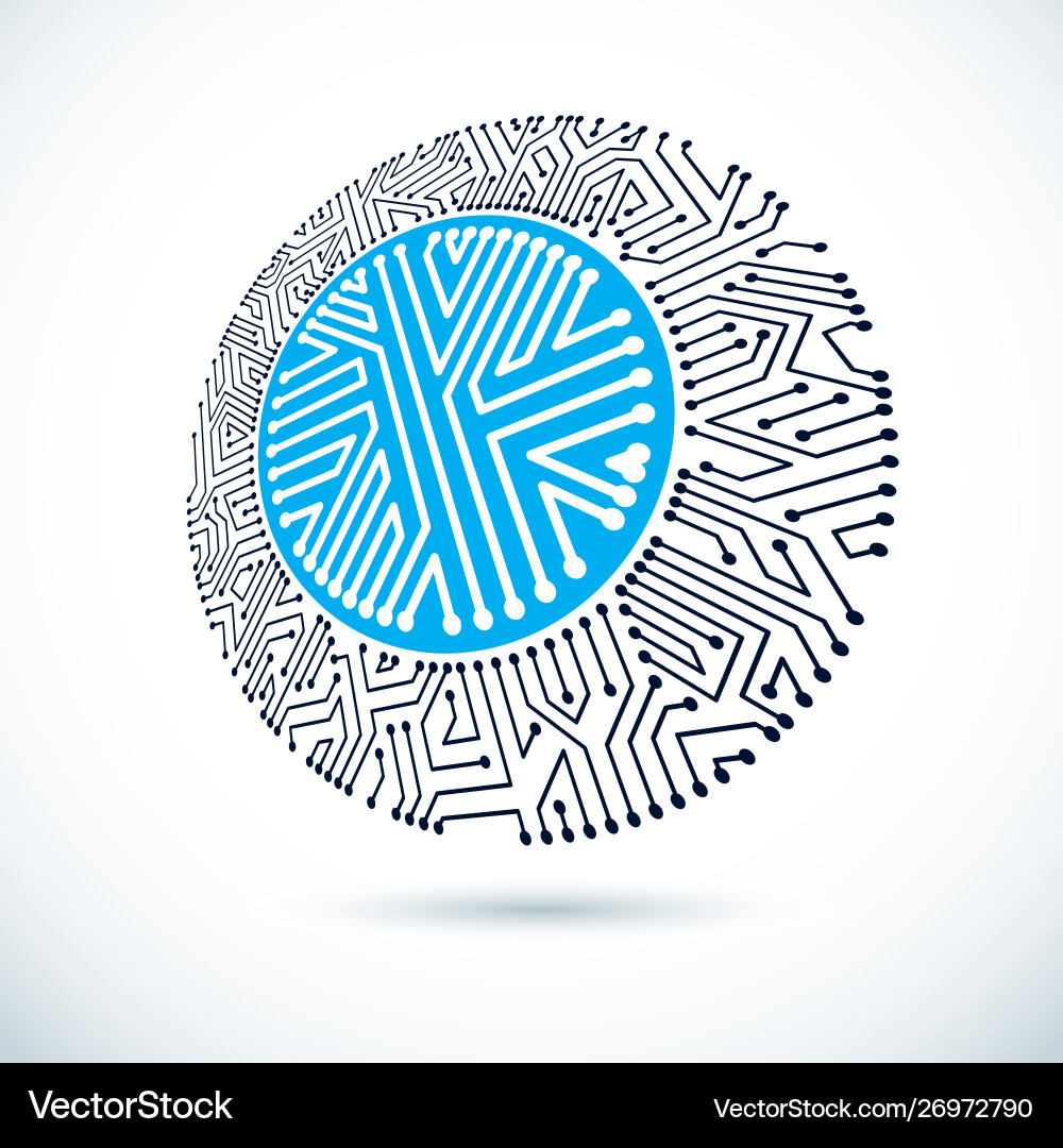 Technology cpu design with circular Technology cpu design with circular vector image