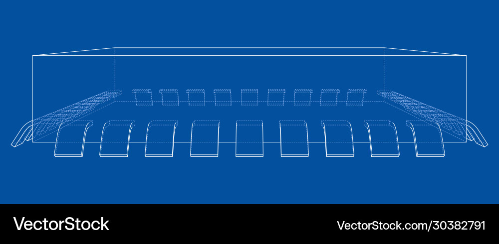 3d microchip rendering vector image