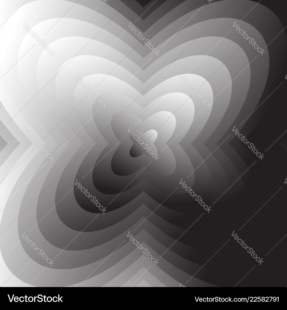 Abstract grayscale geometric background in square Vector Image
