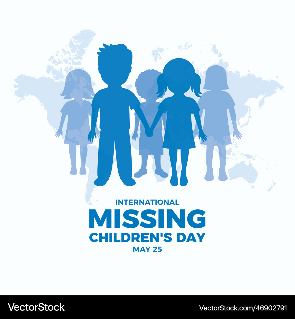 International missing children day poster International missing children day poster vector image