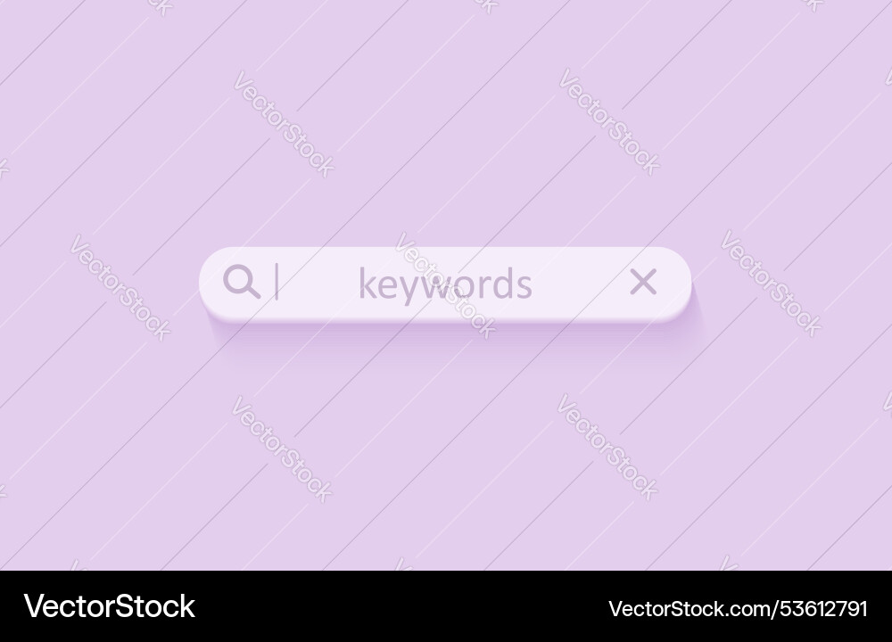 Lsi keyword ranking with search bar key Vector Image