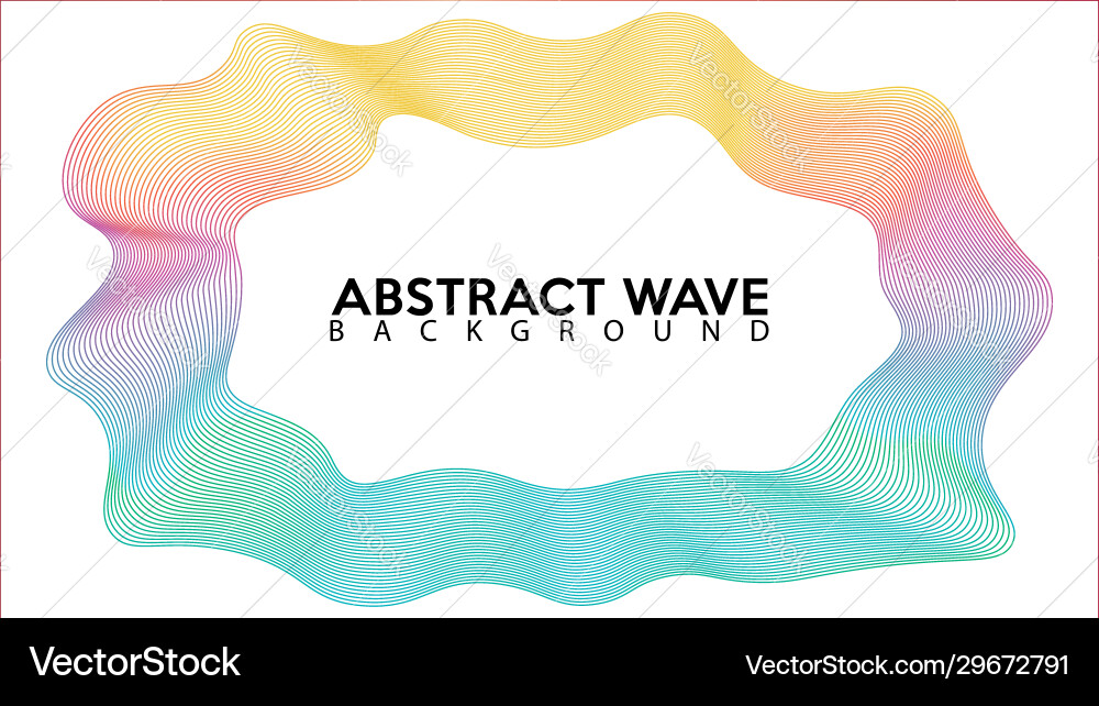 Rainbow abstract wave line background design Vector Image