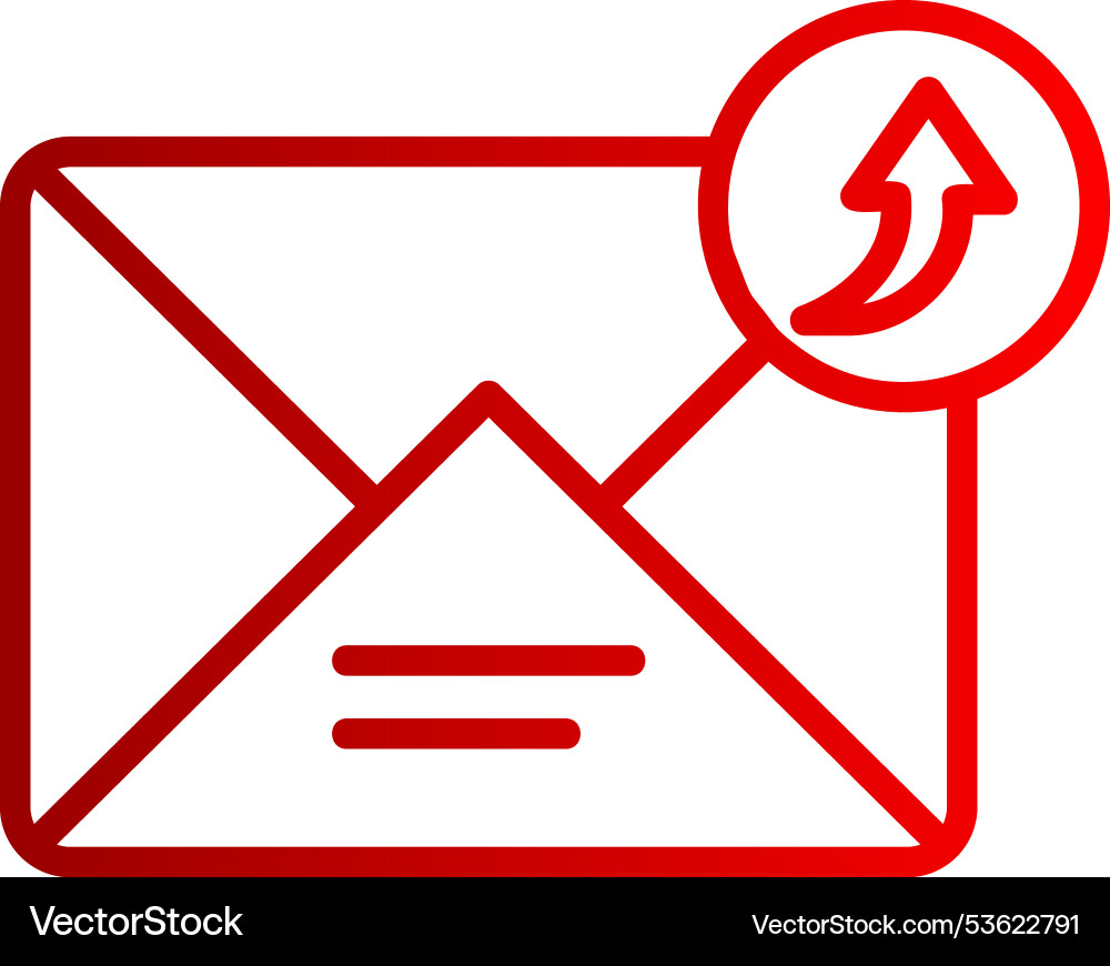 Send line gradient icon Vector Image