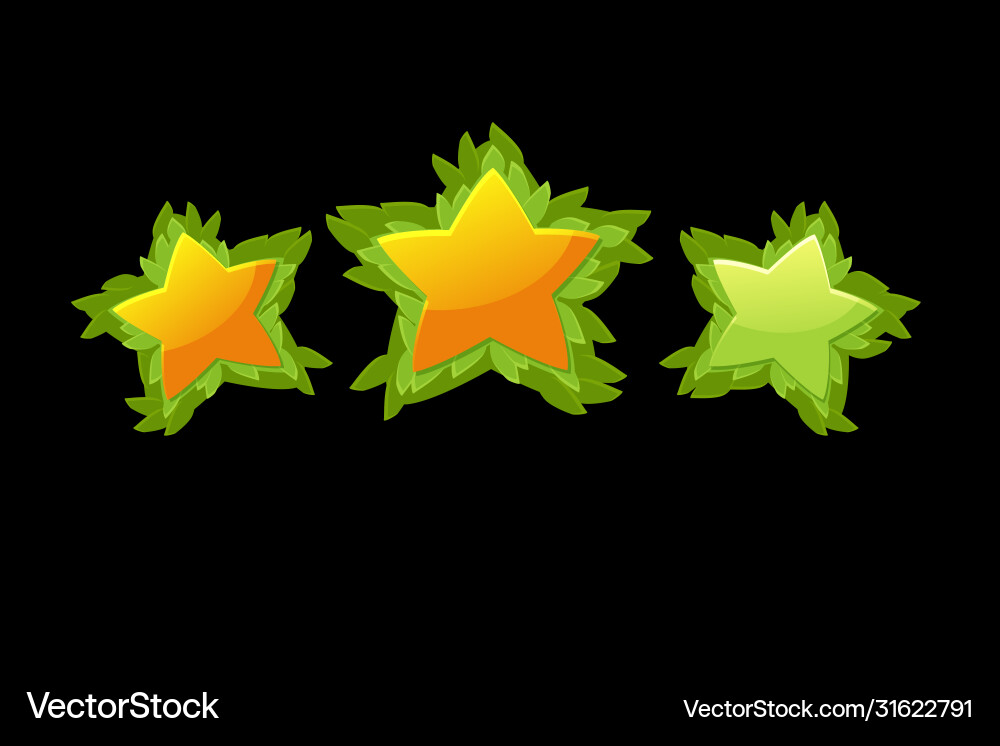 Set decorative star rating game from Set decorative star rating game from Vector Image