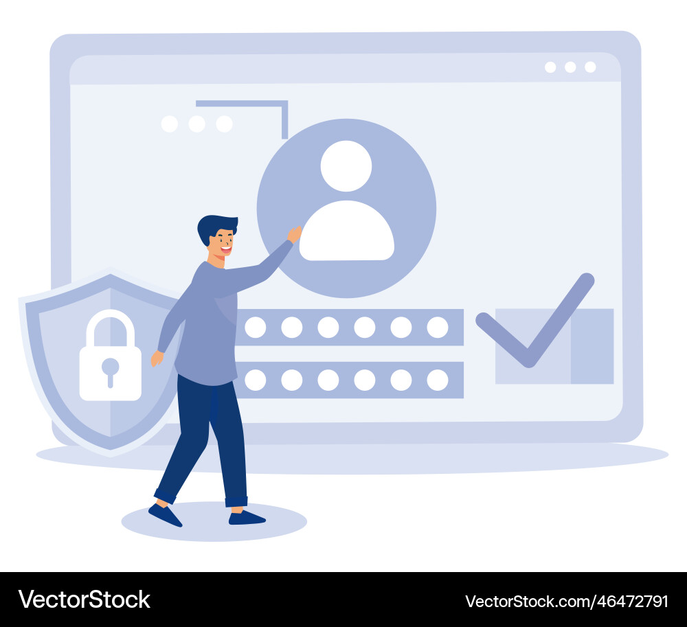 Website page interface concept sign in user Website page interface concept sign in user vector image