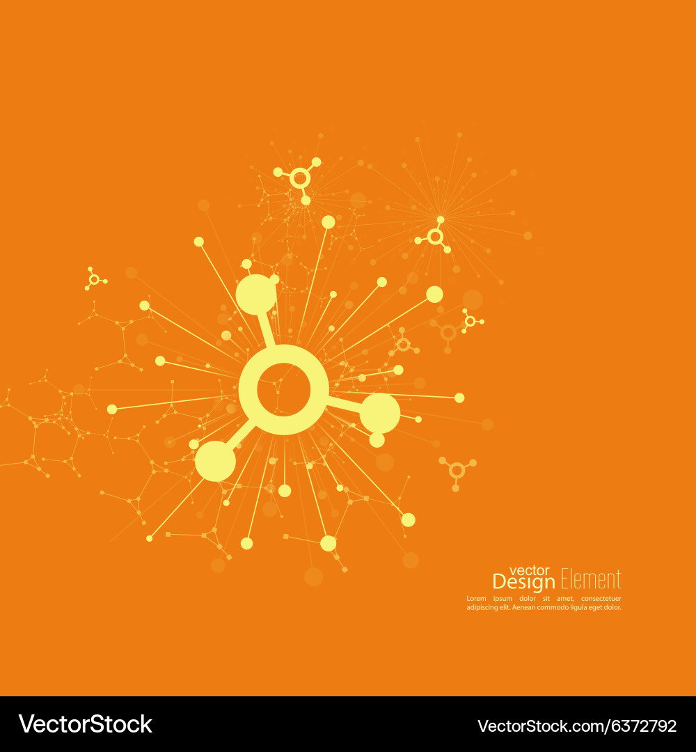 Array with dynamic emitted particles vector image