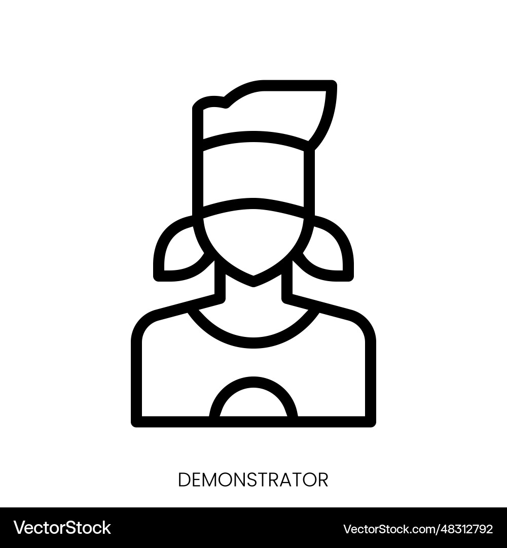 Demonstrator icon line art style design isolated Demonstrator icon line art style design isolated vector image