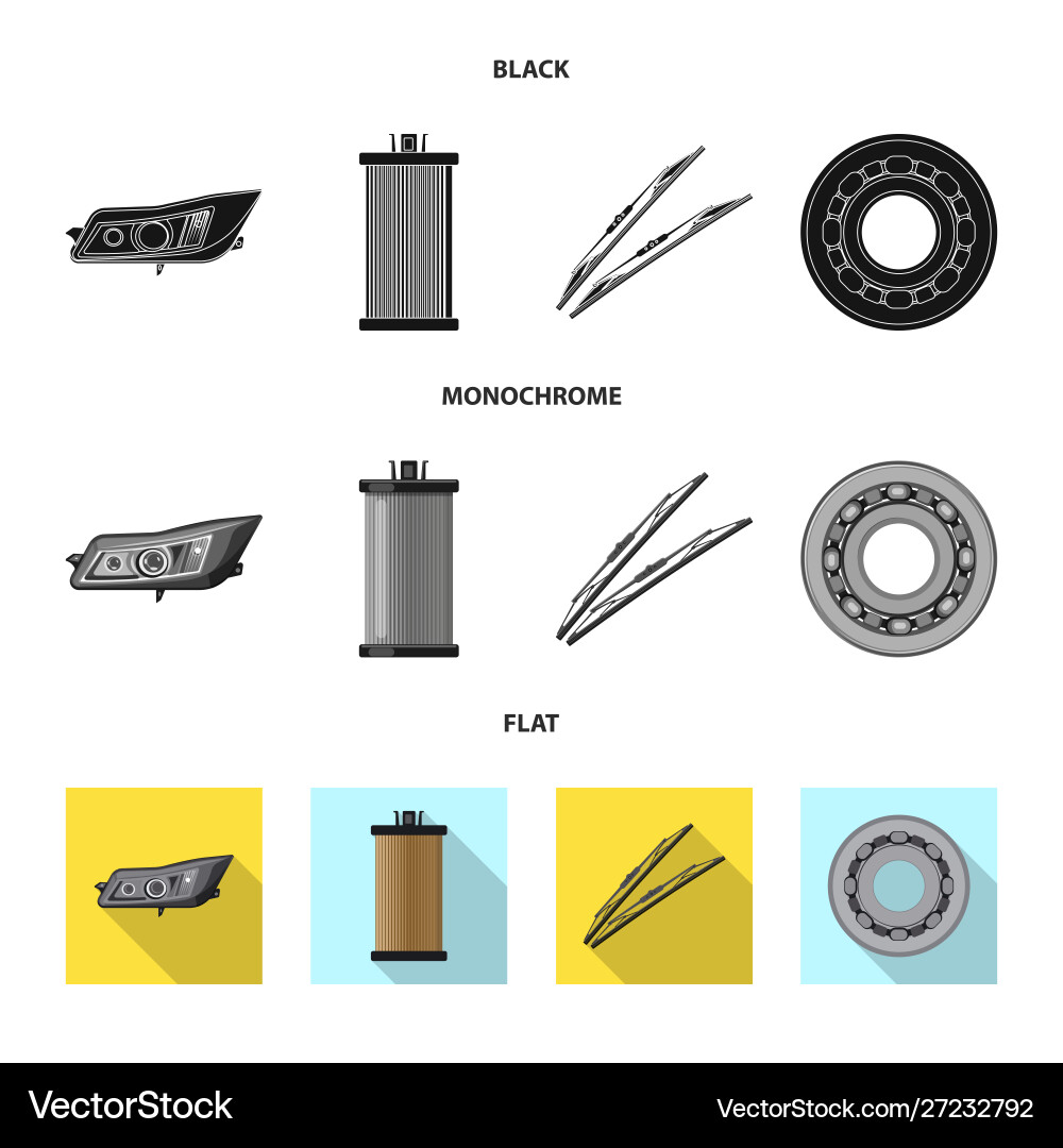 Isolated object auto and part symbol Isolated object auto and part symbol vector image