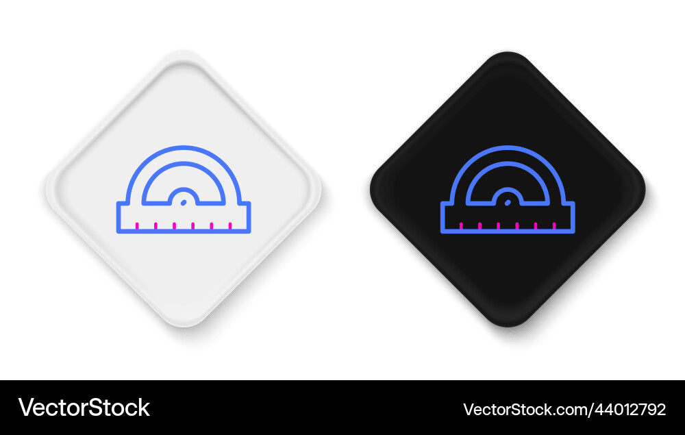 Line protractor grid for measuring degrees icon Line protractor grid for measuring degrees icon vector image