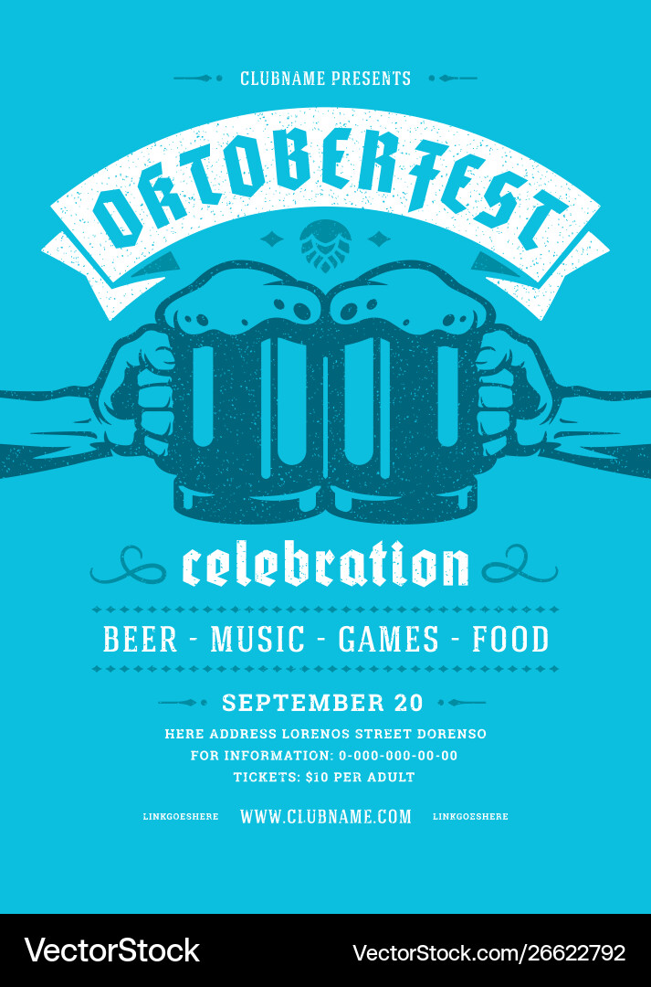 Oktoberfest Flyer oder Poster retro Typografie Oktoberfest Flyer oder Poster retro Typografie vektorbild