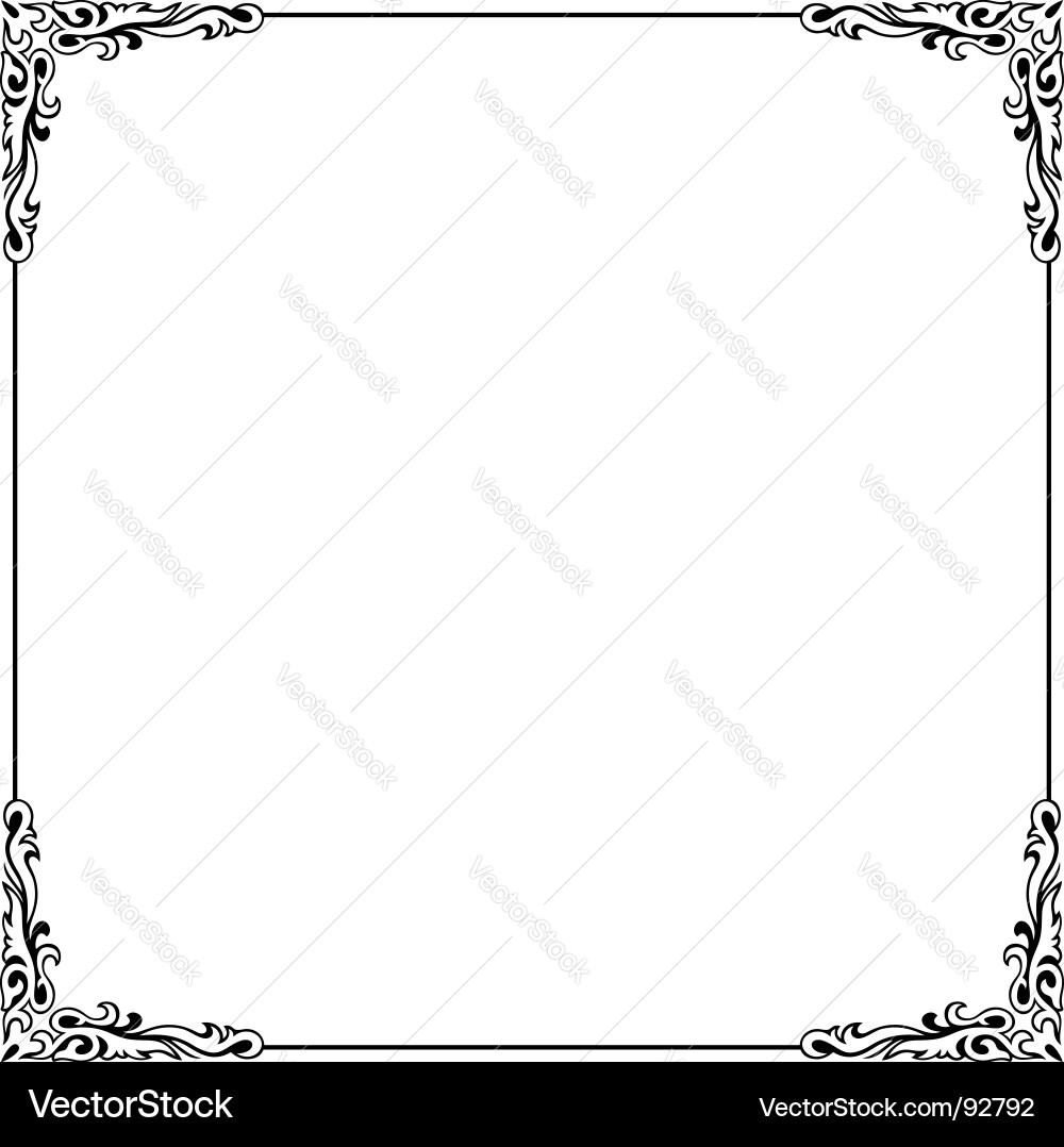 Ornate Scroll Frame vector image