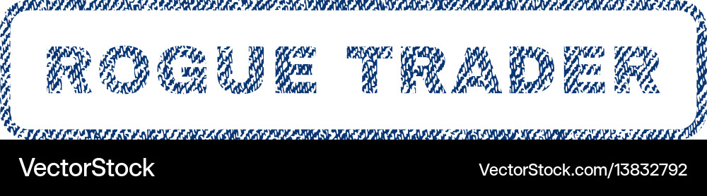 Rogue trader textile stamp vector image