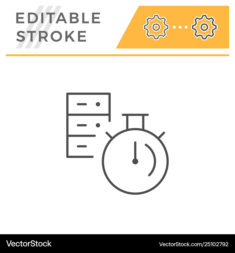 Server time line icon Server time line icon vector image