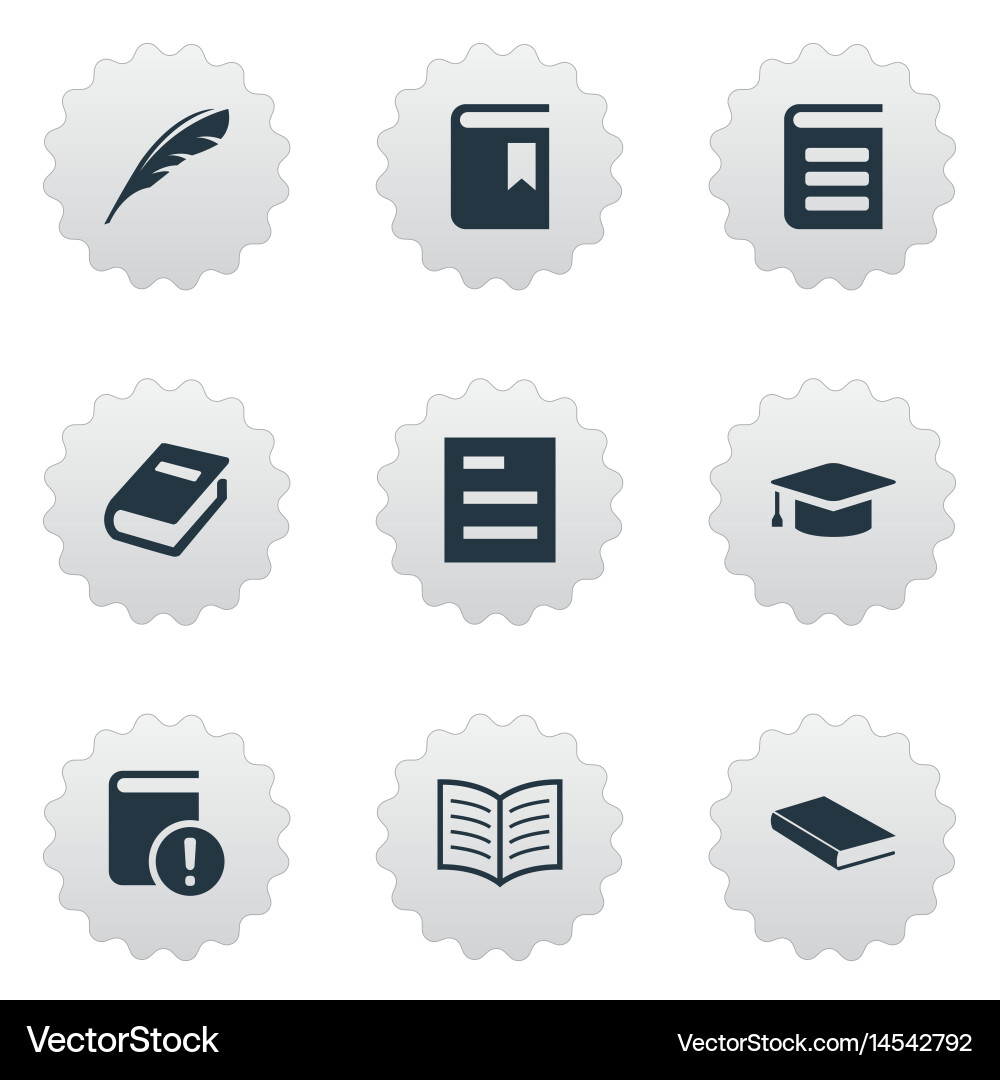 Set of simple reading icons Vector Image