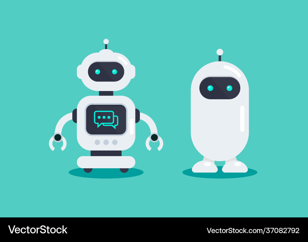 Two robots Two robots vector image