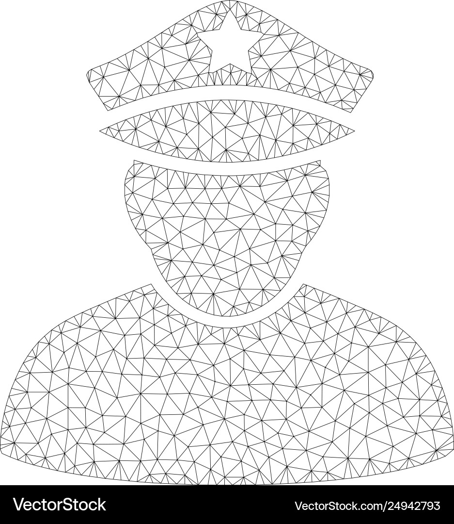 Army sergeant polygonal frame mesh Army sergeant polygonal frame mesh vector image