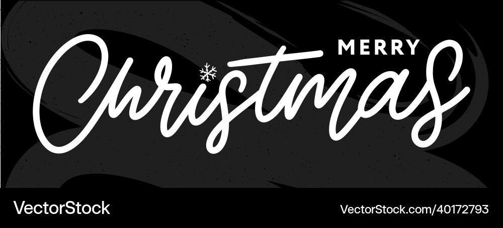 Banner merry christmas holiday new year letter vector image