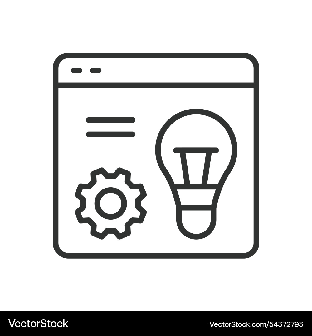 Creating new web pages icon in line design Creating new web pages icon in line design vector image