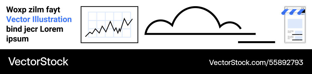 Data analysis cloud integration and digital Data analysis cloud integration and digital vector image