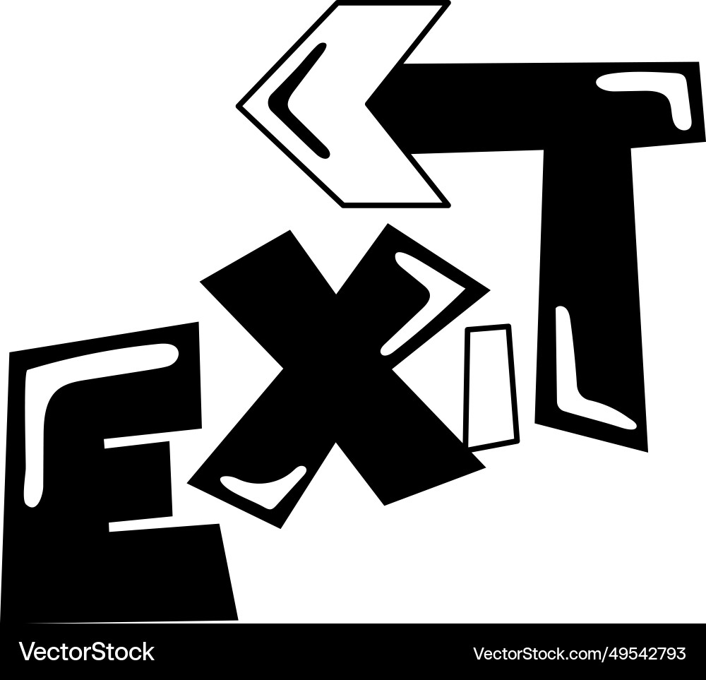 Exit Vector Image