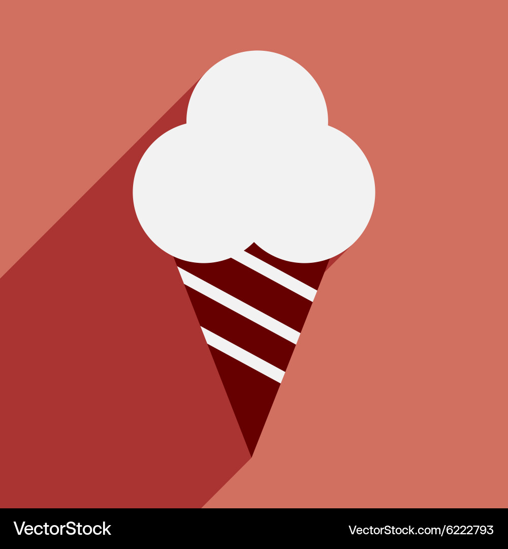 Flat with shadow icon and mobile application ice vector image