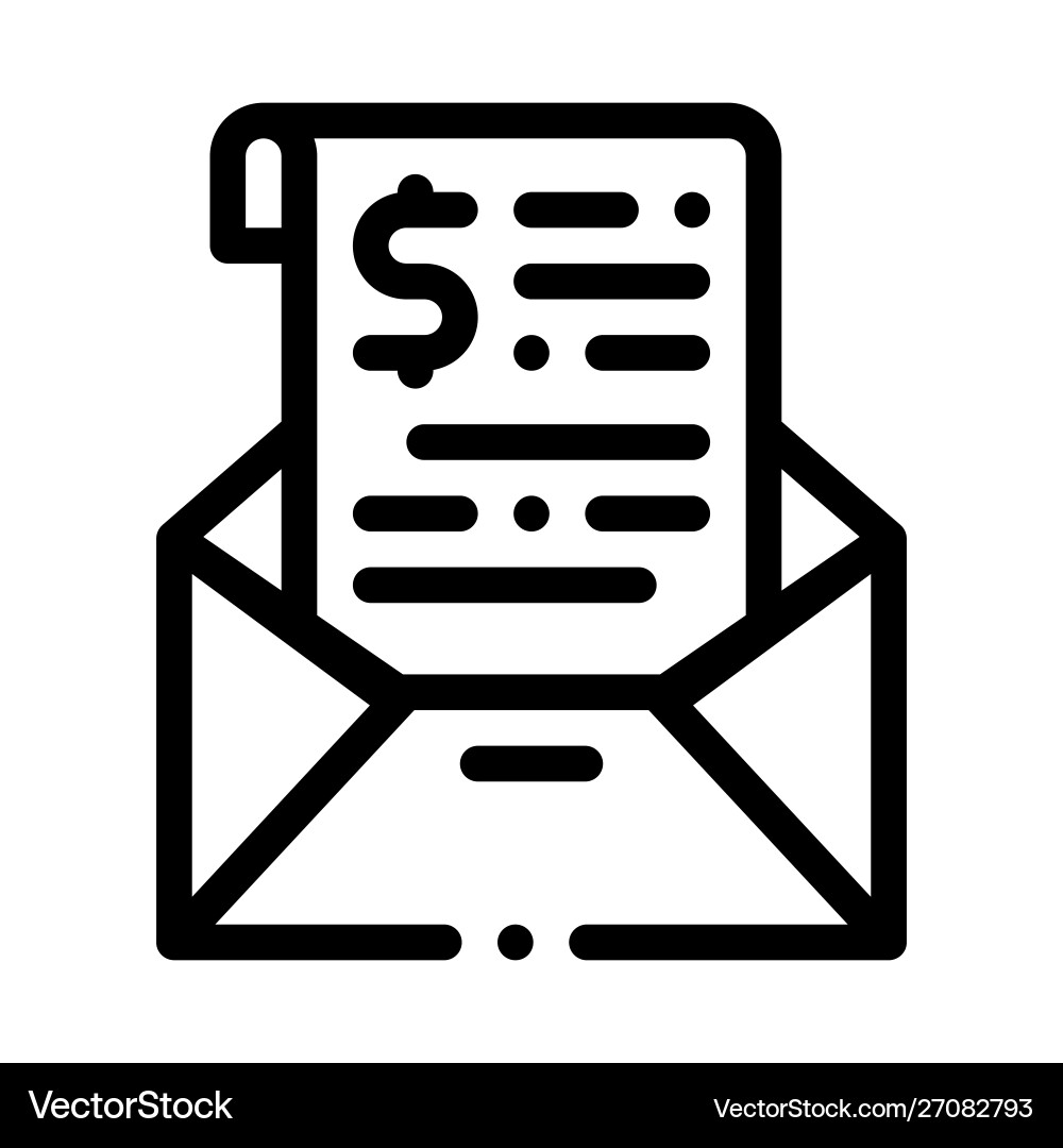 Invoice message in envelope and dollar icon Invoice message in envelope and dollar icon vector image