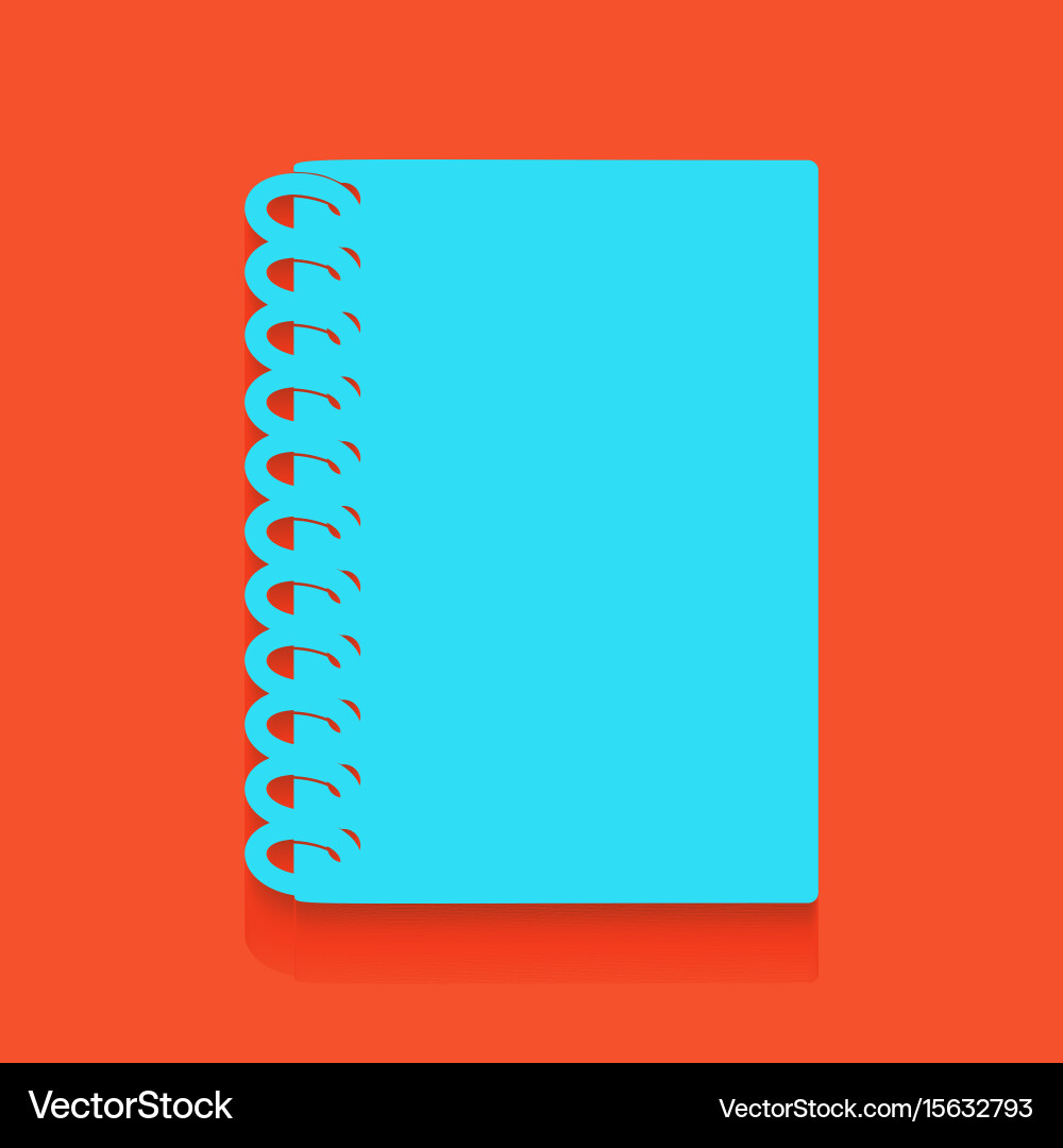 Notebook simple sign whitish icon vector image