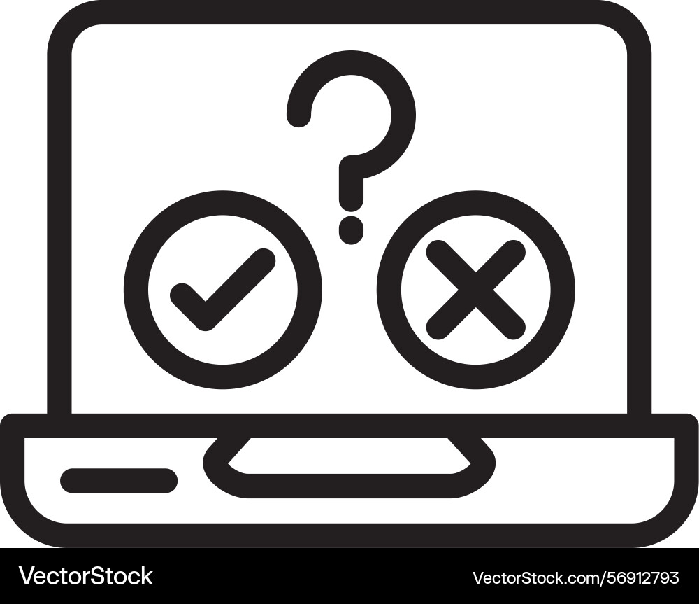 Quiz linear style icon design Vector Image