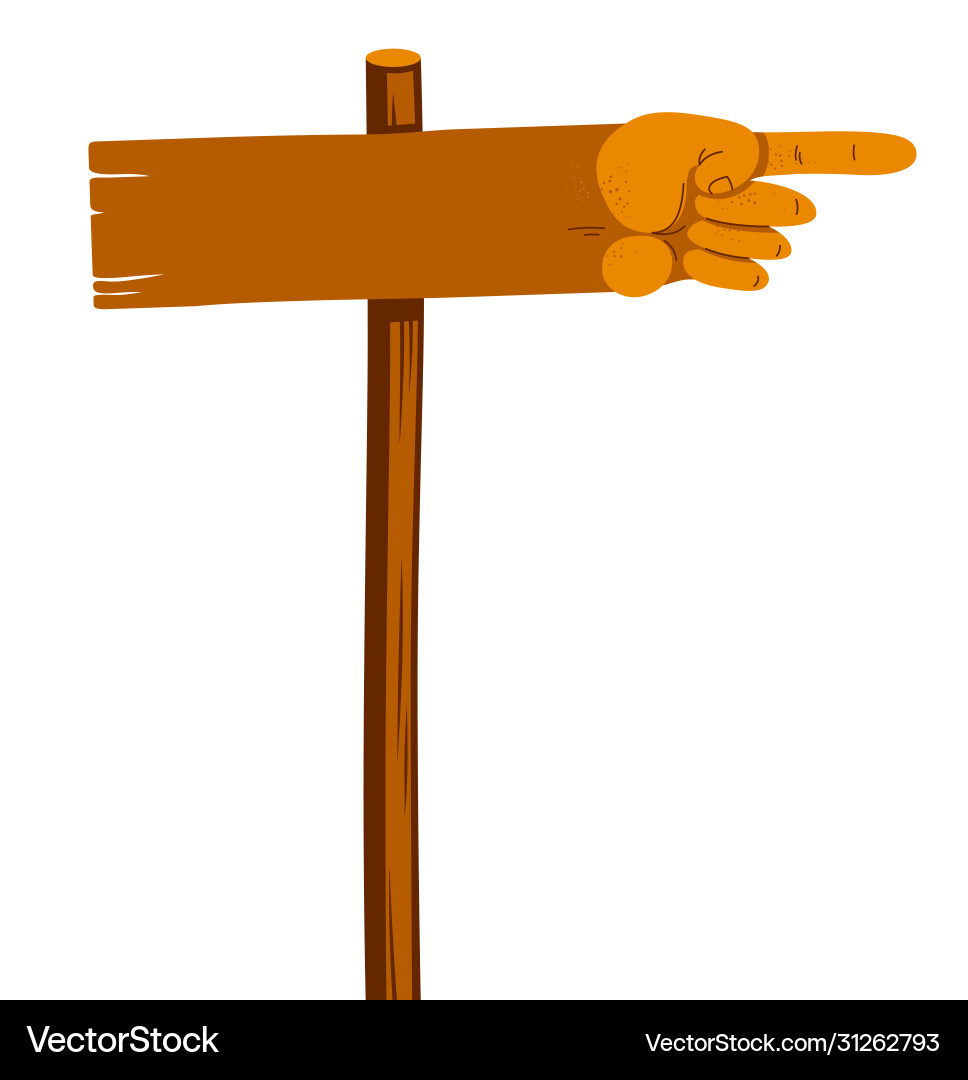 Road pointer direction sign in a shape human Vector Image